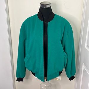 Vintage Alia 65% Wool Bomber Jacket Size Medium